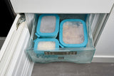 Three stylish Nordic Sage storage bowls by Mepal, featuring airtight lids, stackable design, and microwave-safe for food storage.