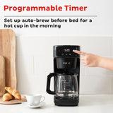 Sleek Instant Pot Infusion Brew Coffee Maker with LED touchscreen and pre-infusion technology, brews 12 cups in under 10 minutes.