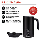 Instant Pot Milk Frother with 4-in-1 programs for creating rich microfoam for lattes, cappuccinos, and hot drinks at home.