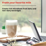 Instant Pot Milk Frother with 4-in-1 programs for creating rich microfoam for lattes, cappuccinos, and hot beverages at home.