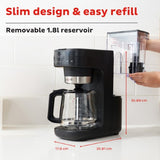 Sleek Instant Pot coffee maker brews 12 cups in under 10 mins, featuring adjustable strength and a 60-ounce removable reservoir.