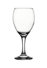 Elegant set of 6 Pasabahce 340ml wine glasses, perfect for any occasion, showcasing quality craftsmanship and easy cleanup.