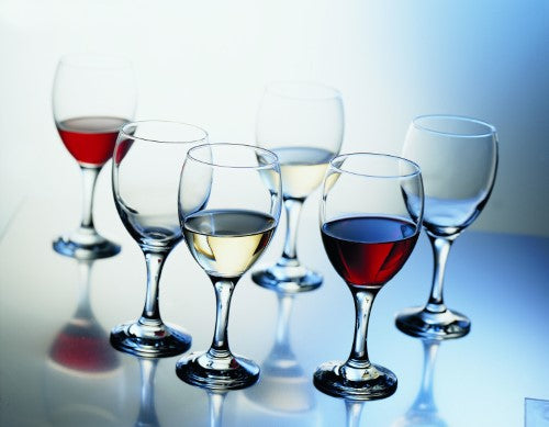 Elegant Glass4You Wine set of 6, 340ml, crafted from high-quality glass for red, white, and rosé wines, dishwasher safe.