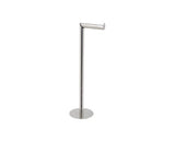 Stylish Joseph Joseph Luxe 2in1 Toilet Roll Stand in polished stainless steel, holding 4 rolls with easy refilling mechanism.