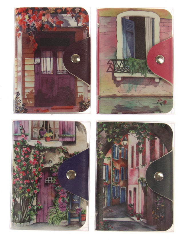Set of 12 House Art Cardholders featuring 4 designs, perfect for displaying photos, art, and notes in stylish arrangements.