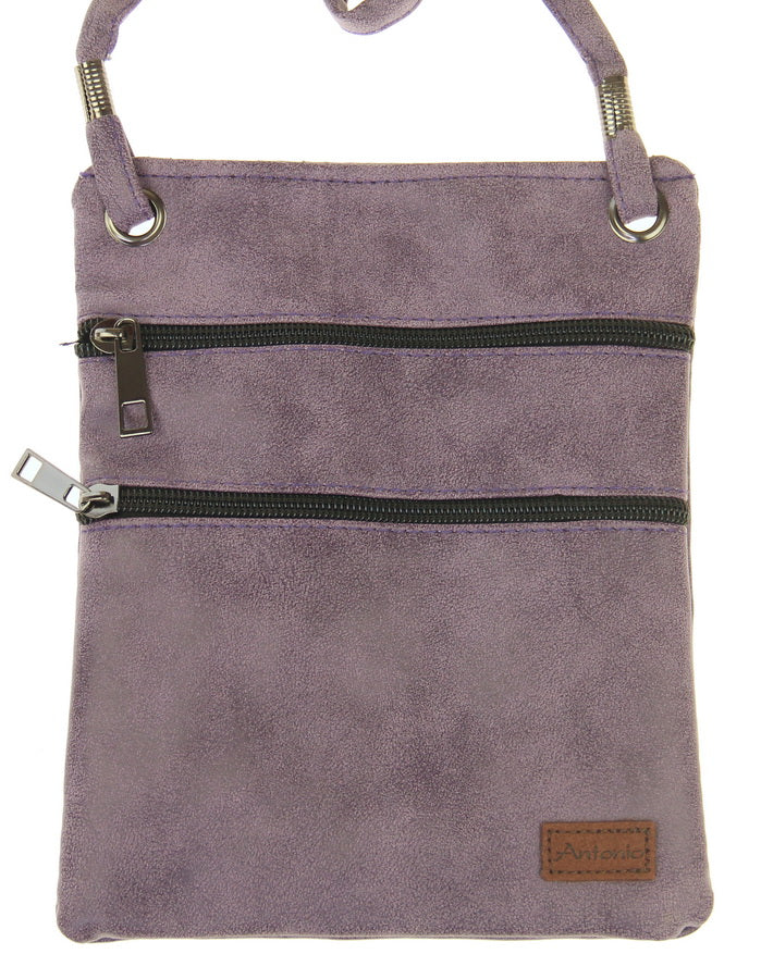 Lilac PU compartment handbags set of 2, stylish and functional, perfect for organizing essentials on-the-go.