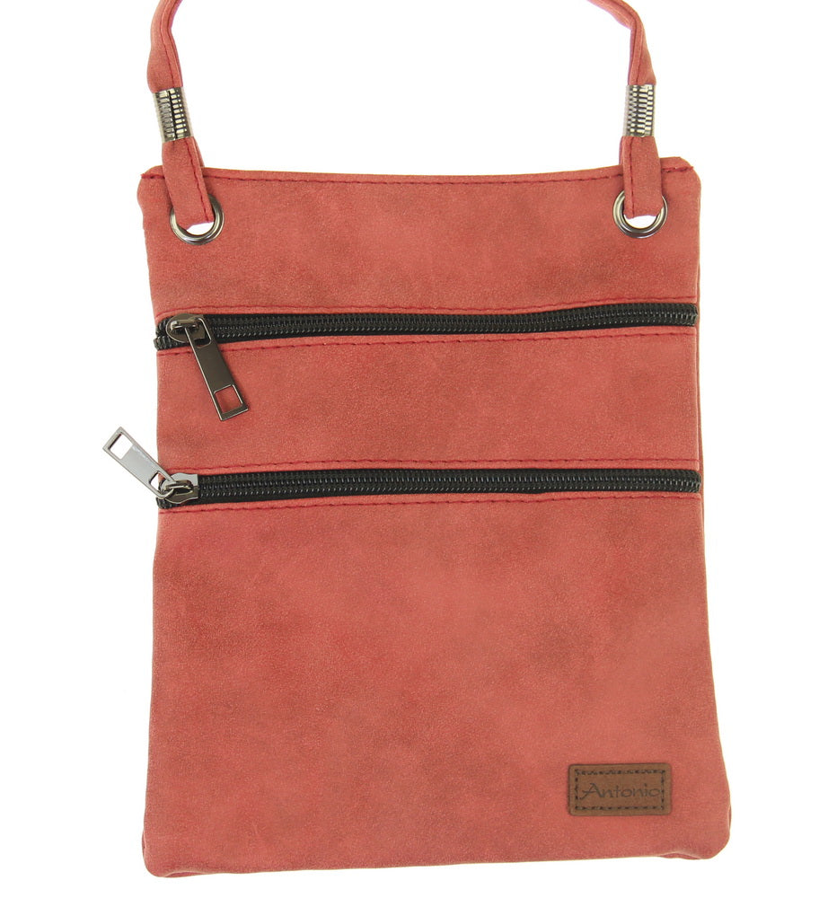 Set of 2 stylish wine-colored PU handbags featuring multiple compartments for elegant organization and functionality.
