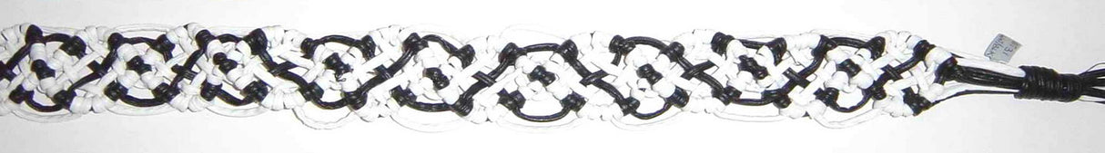 Set of 2 stylish BLACK-WHITE woven belts, perfect for elevating casual and formal outfits with durability and comfort.