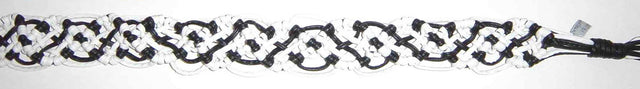 Set of 2 stylish BLACK-WHITE woven belts, perfect for elevating casual and formal outfits with durability and comfort.