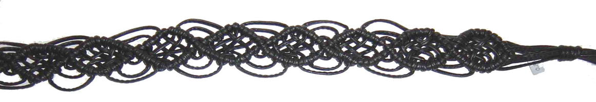 Set of 2 black woven belts, stylish and versatile for casual or formal outfits, crafted for comfort and durability.