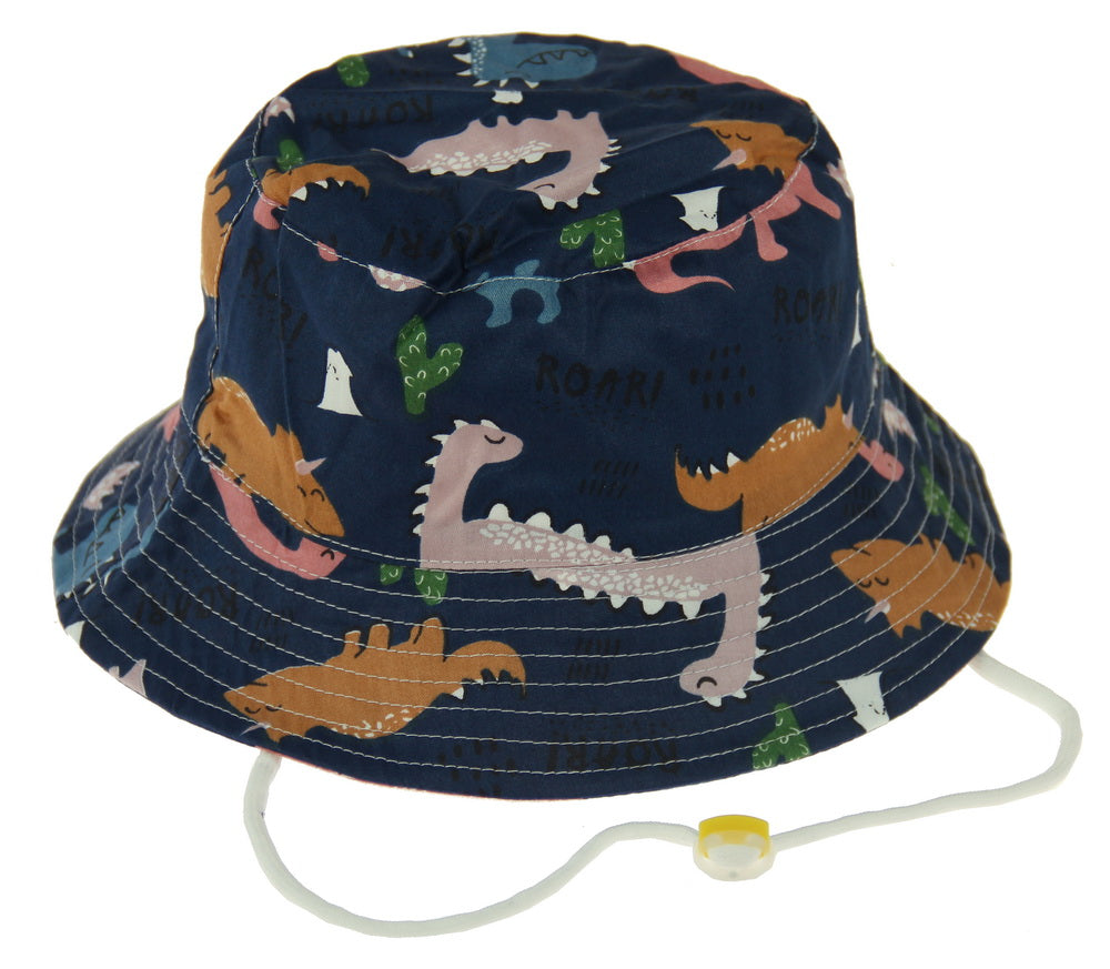 Childrens Hat - Dinosaur Kids Bucket Hat 54cm - 54CM - Set of 2 - Smartfox