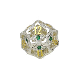 LPG Dice Scaled Eye Dice Set Steel/Green