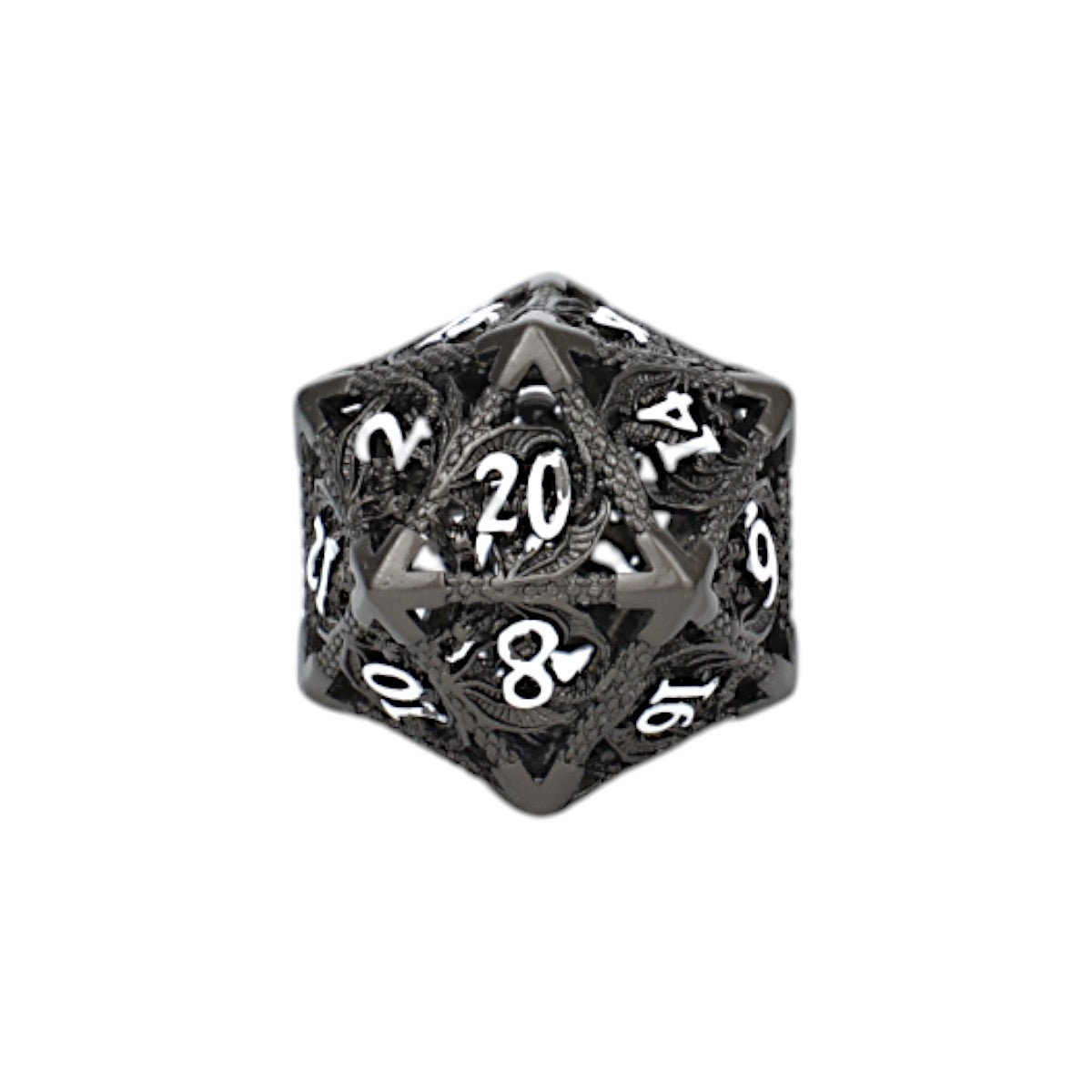 LPG Dice Dragon Hollow Dice Set Metal/Black