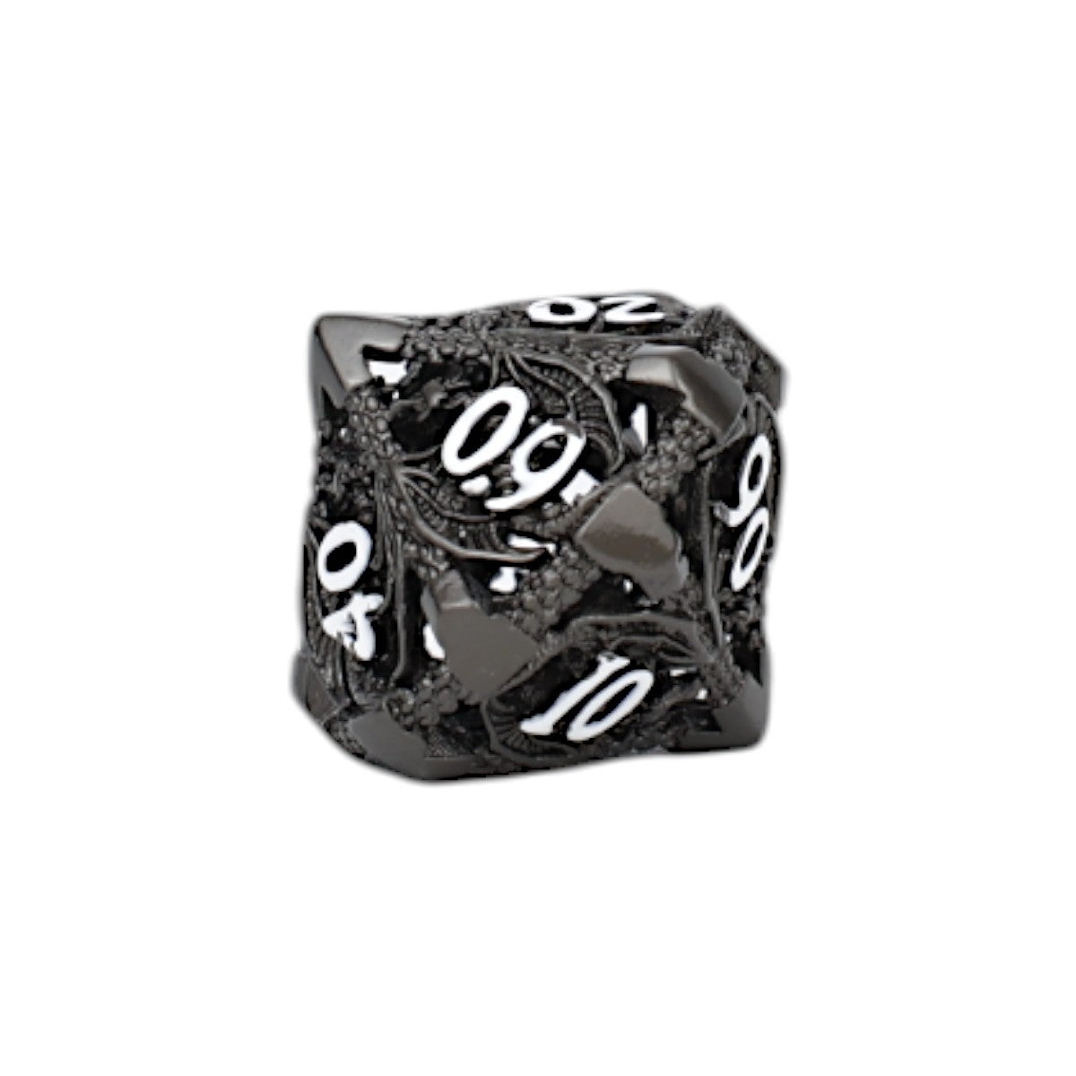 LPG Dice Dragon Hollow Dice Set Metal/Black