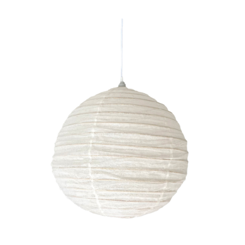 Elegant white linen lamp shade (60cm) for a soft, diffused glow, perfect for modern or traditional interiors.