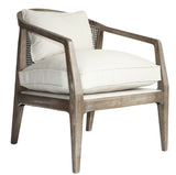 OCCASIONAL CHAIR - APOLLO OAK & LINEN (77.5cm)