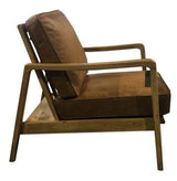 Leather Chair - Finn Chair - Columbia Brown / Oak Frame