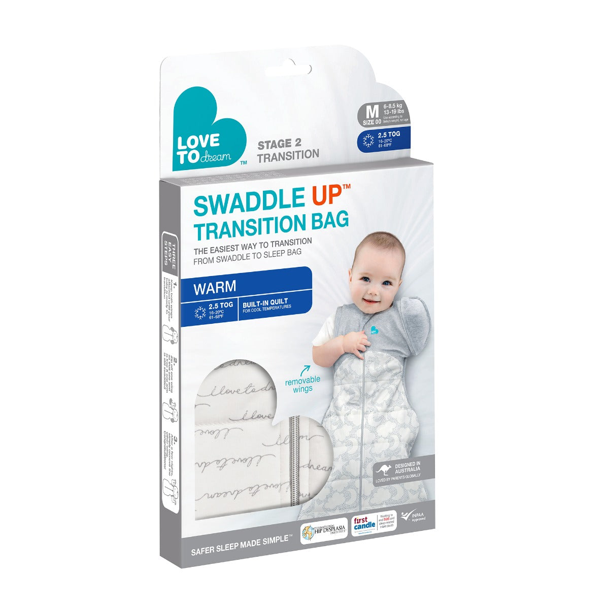 Love to Dream Swaddle Up™ Transition Bag Warm 2.5 TOG - Dreamer - Medium