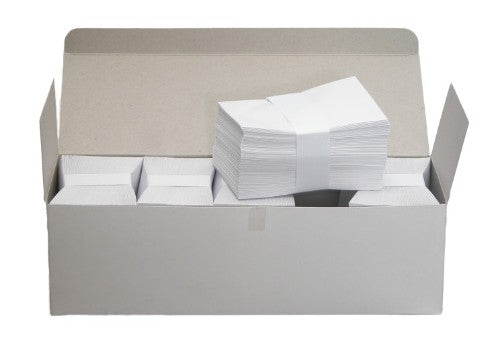 White sticky envelopes for cards, 500 units, snug fit for 10cm x 6.5cm cards, easy seal for smooth mailing and presentations.