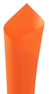 Vibrant orange Euro gift wrap sheets, 50cm x 60cm, pack of 100, ideal for elegant and durable gift presentation.