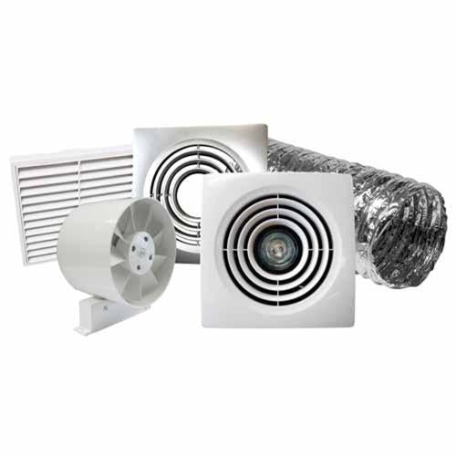 Shower Vent And Light 150mm White And Matte Silver Fascia - Aerlite