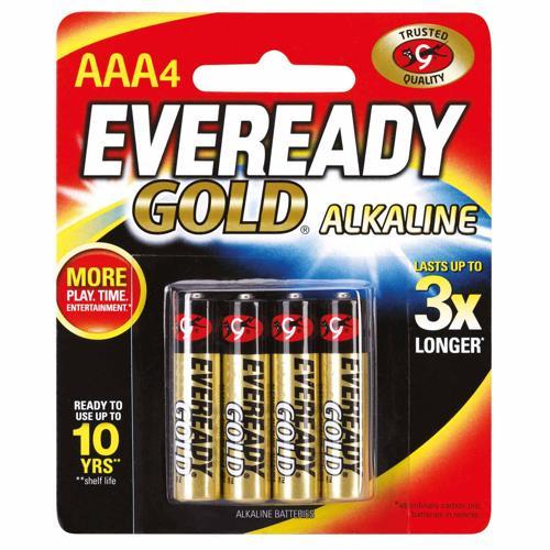 Eveready Gold Batteries AAA, 4 Pack