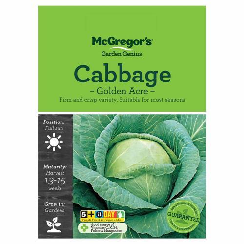 Golden Acre Cabbage Seeds - McGregor's