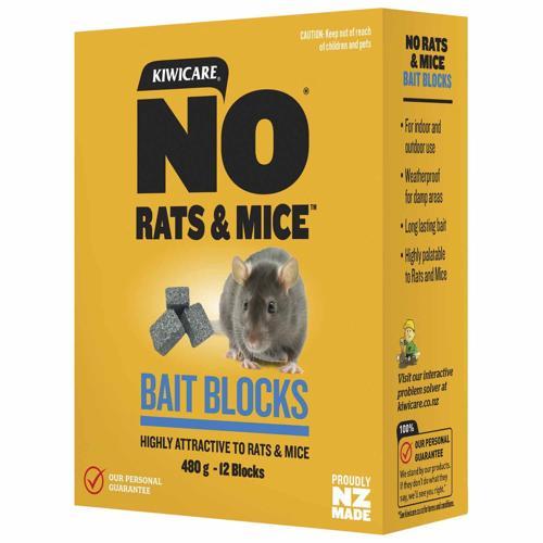 NO Rats & Mice Rodent Bait Blocks 480g - Kiwicare