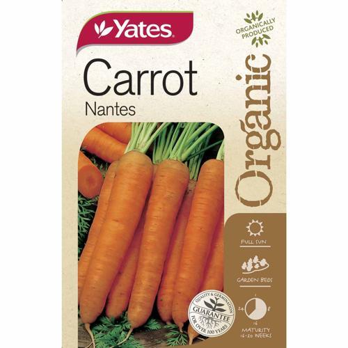 Organic Carrot Nantes Organic Seeds - Yates