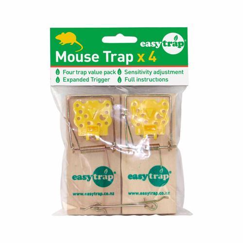 Wooden Mouse Trap 4pk - EasyTRAP