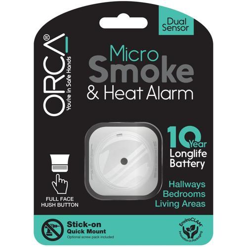 Orca Micro Photoelectric Smoke & Heat Alarm
