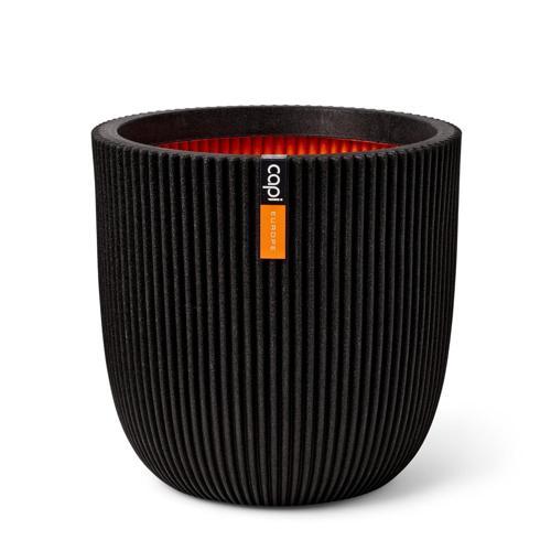 Capi Lightweight Groove Egg Pot Black L