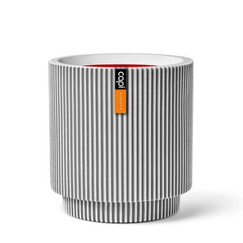 Capi Lightweight Groove Cylinder Pot Ivory L