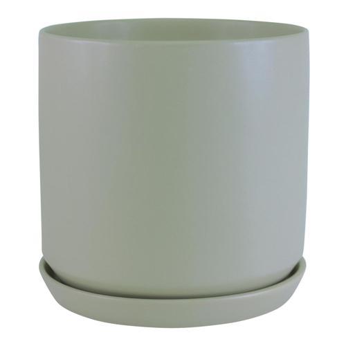 Bloom Indoor Adelle Pot And Saucer 18cm Sage