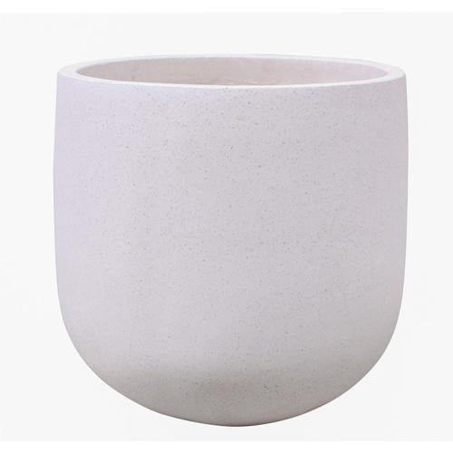 STONELEIGH & ROBERSON Egg Terrazzo Pot M White