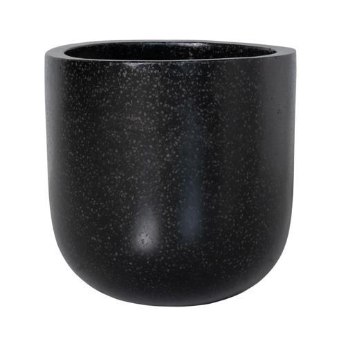 STONELEIGH & ROBERSON Egg Terrazzo Pot M Black