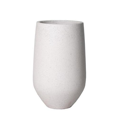 STONELEIGH & ROBERSON Round Terrazzo Vase Pot M White