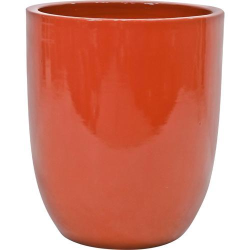 Gardeners Edge Glazed Corsica Ceramic Pot Medium Orange