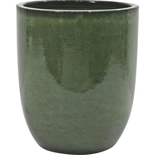 Gardeners Edge Glazed Corsica Ceramic Pot Large Forest Green