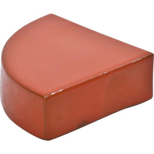 Gardeners Edge Glazed Round Pot Feet Orange