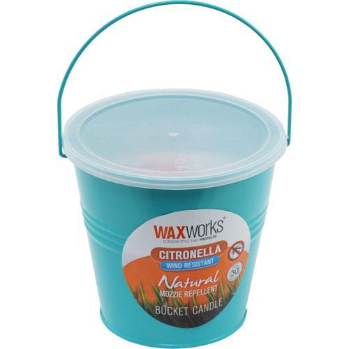 Waxworks Citronella Metal Bucket Candle