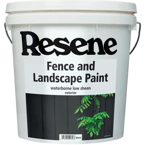 Resene Black Fence And Landscape Paint 10L Black