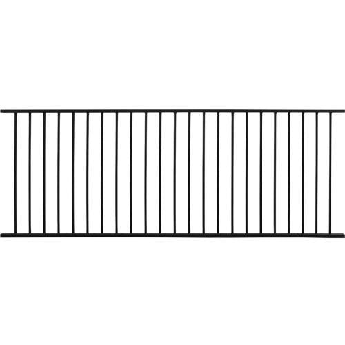 Guardian Aluminium Perimeter Flat Top Fence Panel W:2400 x H:900mm Black