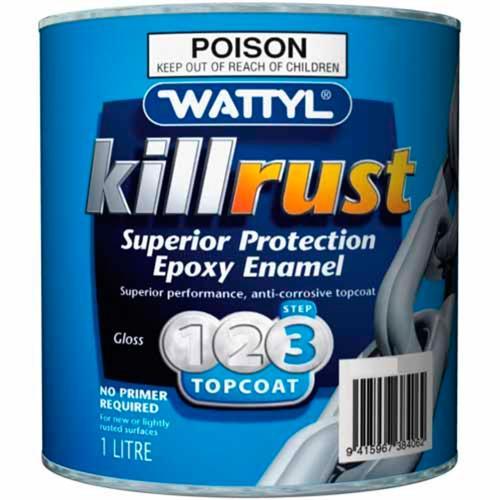 Killrust Epoxy Gloss Enamel 1L White - Wattyl