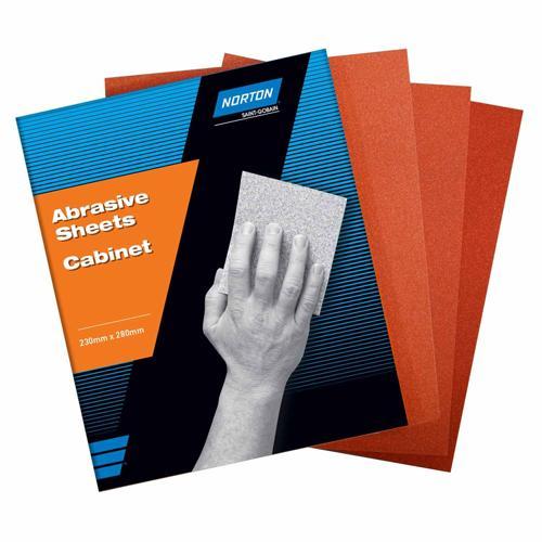 Sand Paper Sheet 180 Grit 230 x 280mm Brown - Norton