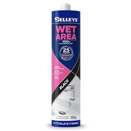 Selleys Wet Area Silicone Sealant 300g Black