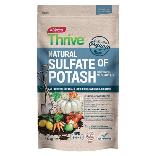 Yates Thrive Natural Organic Sulphate Of Potash Fertiliser 2.5Kg