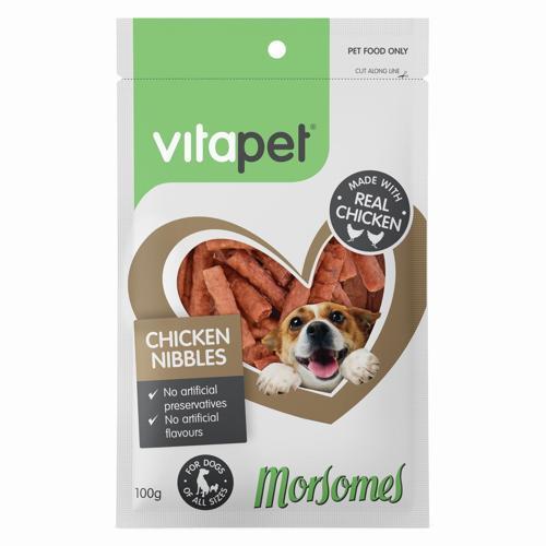 Vitapet Morsomes Chicken Nibbles Dog Treat 100g