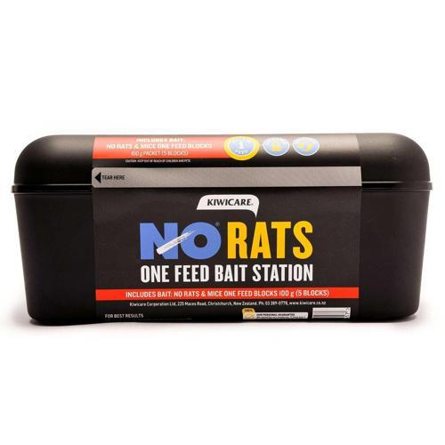 NO Rats & Mice One Feed Rat Bait Station And Bait 1 - Kiwicare
