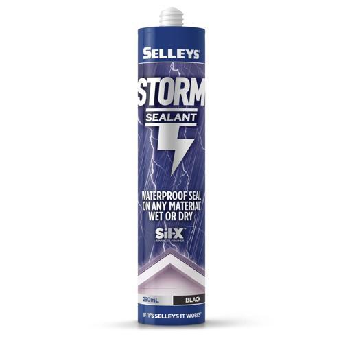 Storm Waterproof High Performance Adhesive Sealant 290ml Black - Selleys